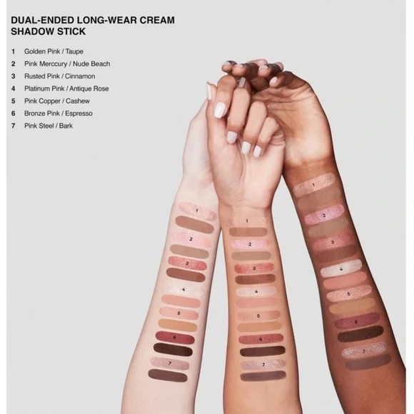 New SET OF 3 BOBBI BROWN Dual Ended Long Wear Cream Shadow Stick Neutrals Pinks - Picture 12 of 15
